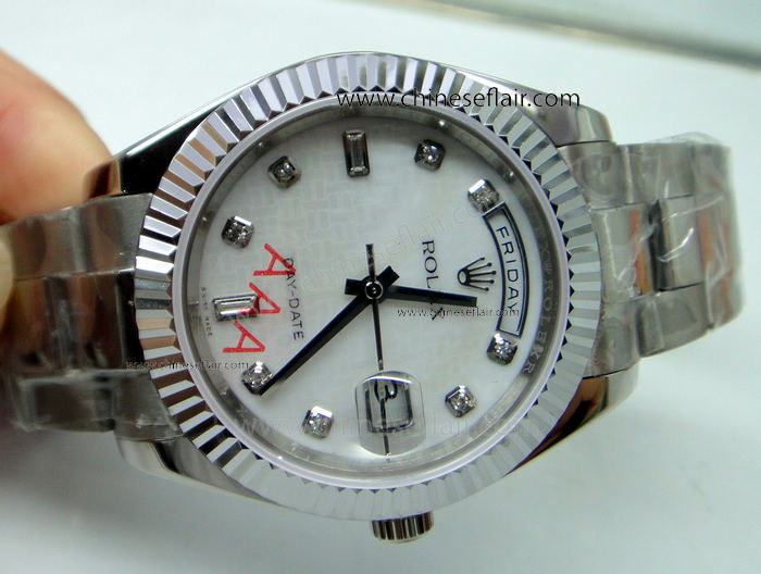 Rolex Day Date II Replica Watch 41mm SS White MOP Dial Rolex Day Date II Replica Watch 41mm SS White MOP Dial